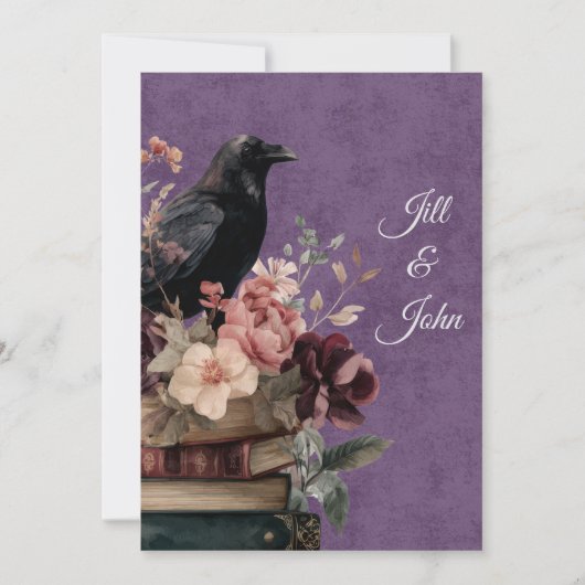 Dark Academia Mystic Raven Save the Date (正面)