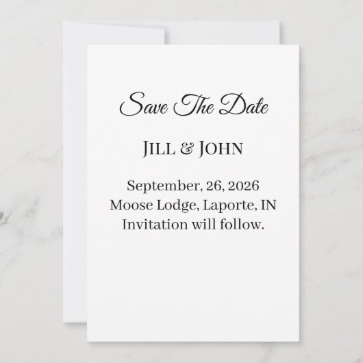 Dark Academia Mystic Raven Save the Date (裏面)