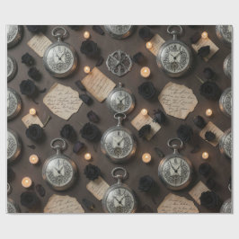 Dark Academia Pocket Watch Wrapping Paper ラッピングペーパー