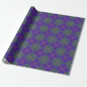 Dark Academia Purple Argyle Wrapping Paper ラッピングペーパー (アンロールド)