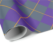 Dark Academia Purple Argyle Wrapping Paper ラッピングペーパー (ロールコーナー)