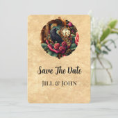 Dark Academia Raven and Clockwork Save the Date (スタンド正面)