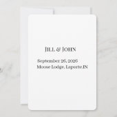 Dark Academia Raven and Clockwork Save the Date (裏面)