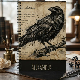 Dark Academia Raven Moody Gothic ノートブック