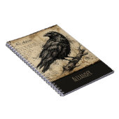 Dark Academia Raven Moody Gothic ノートブック (右側)
