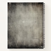 Dark Academia Raven Pink Floral Spiral ノートブック (裏面)