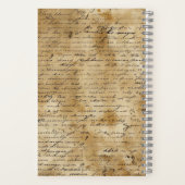 Dark Academia Raven Vintage Script ノートブック (裏面)