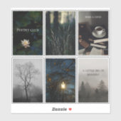 Dark Academia Reading Aesthetic Sticker Sheet シール (シート)