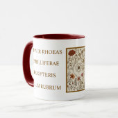 Dark Academia Red Botanical Aesthetic Coffee Mug マグカップ (正面左)