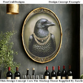 Dark Academia Regal Raven & Pearls ET1R Decoupage 薄葉紙