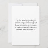 Dark Academia Steampunk Clock Wedding Invitation 招待状 (裏面)