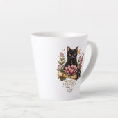 Dark Academia Teacher latte Mug for Her | Mindful カフェラテマグ (右アングル)