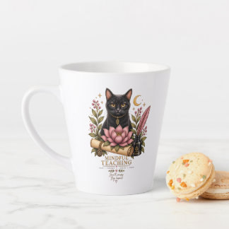 Dark Academia Teacher latte Mug for Her | Mindful カフェラテマグ