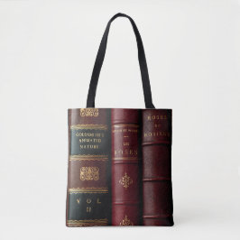 Dark Academia Vintage Antique Leather Book Spines トートバッグ