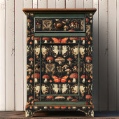 Dark Academia Vintage Red Fly Agaric Moth 薄葉紙