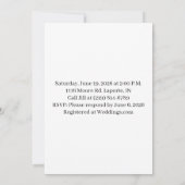 Dark Academia Wedding Shower Invitation Template 招待状 (裏面)