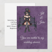 Dark Academia Wedding Shower Invitation Template 招待状 (正面/裏面)