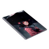 Dark Aesthetic Anime Girl with Umbrella ノートブック (右側)
