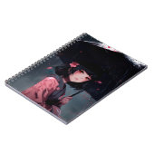 Dark Aesthetic Anime Girl with Umbrella ノートブック (左側)