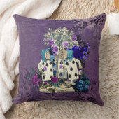 Dark Alice Caterpillar Rustic Deep Purple クッション (ブランケット)