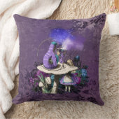 Dark Alice Caterpillar Rustic Deep Purple クッション (ブランケット)