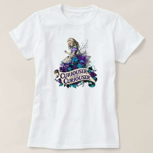 Dark Alice Curiouser and Curiouser T-Shirt Tシャツ (デザイン正面)