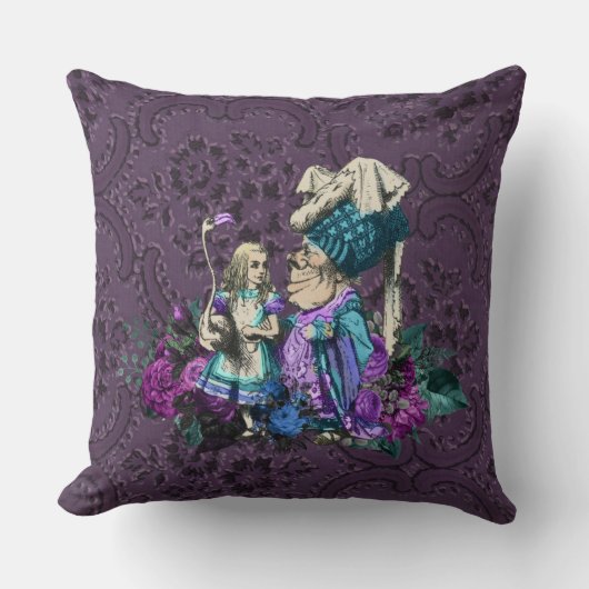 Dark Alice Rustic Deep Purple クッション (正面)