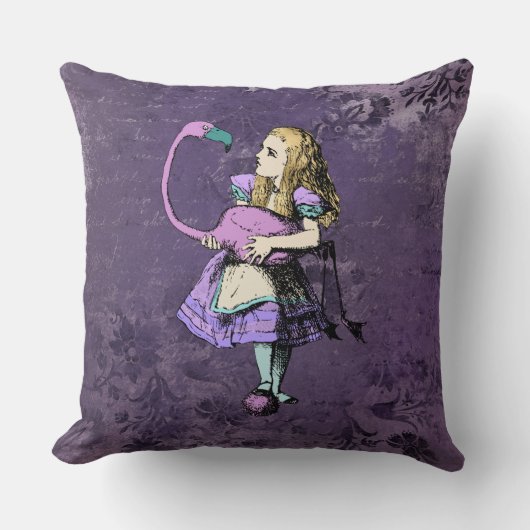 Dark Alice Rustic Deep Purple クッション (正面)