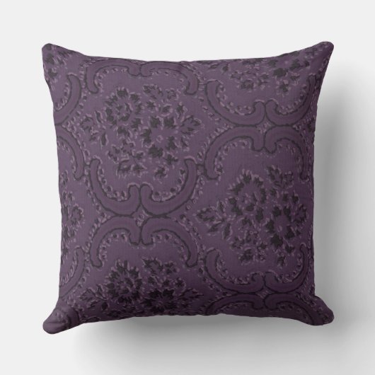 Dark Alice Rustic Deep Purple クッション (裏面)
