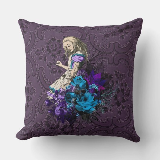 Dark Alice Rustic Deep Purple クッション (正面)