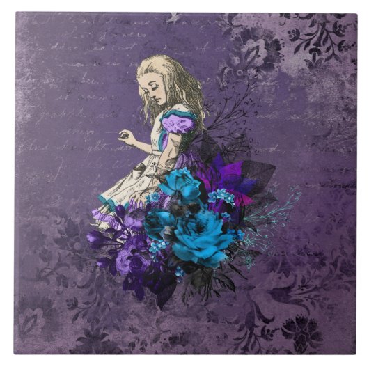 Dark Alice Rustic Deep Purple タイル (正面)