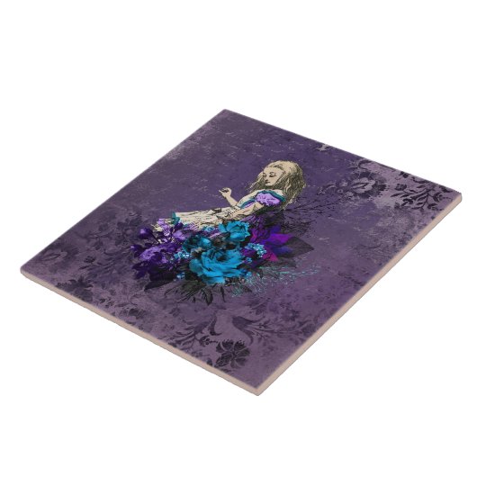 Dark Alice Rustic Deep Purple タイル (側面)