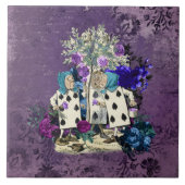 Dark Alice Rustic Deep Purple タイル (正面)