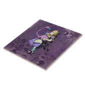 Dark Alice Rustic Deep Purple タイル (側面)