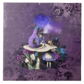 Dark Alice Rustic Deep Purple Caterpillar タイル (正面)