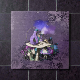 Dark Alice Rustic Deep Purple Caterpillar タイル