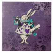 Dark Alice Rustic Deep Purple Rabbit タイル (正面)