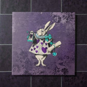Dark Alice Rustic Deep Purple Rabbit タイル