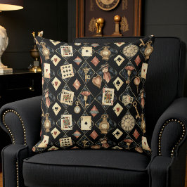 Dark Alice Rustic Pattern クッション