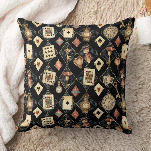 Dark Alice Rustic Pattern クッション (ブランケット)