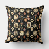 Dark Alice Rustic Pattern クッション (正面)
