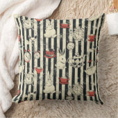 Dark Alice Rustic Striped Pattern クッション (ブランケット)