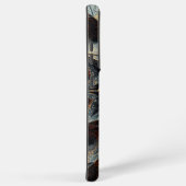 Dark Amber Crystalline Star Fractal - Geometric Samsung Galaxyケース (右側面)