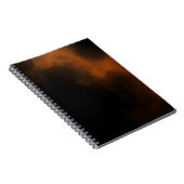 Dark Amber Smoke Abstract Art Notebook ノートブック (右側)