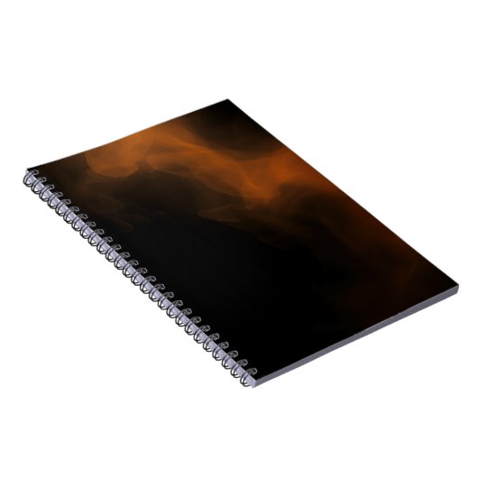 Dark Amber Smoke Abstract Art Notebook ノートブック (右側)