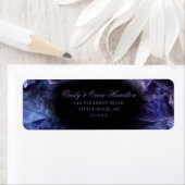 Dark Amethyst Boho Witch Crystals Return Address ラベル (インサイチュ)