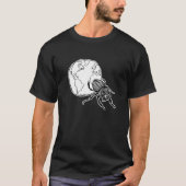 Dark and Gritty Sisyphus Dung Beetle Rolling Earth Tシャツ (正面)