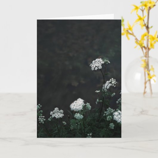 Dark and moody meadow, Sympathy カード (黄色い花)