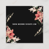 Dark and Moody QR Code Wedding Enclosure Card エンクロージャーカード (裏面)