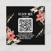 Dark and Moody QR Code Wedding Enclosure Card エンクロージャーカード (正面)